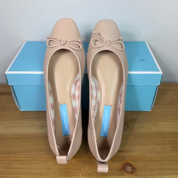 New Draper James Taylor Flats in Beige Leather Women's Size 6 - Picture 8 of 9